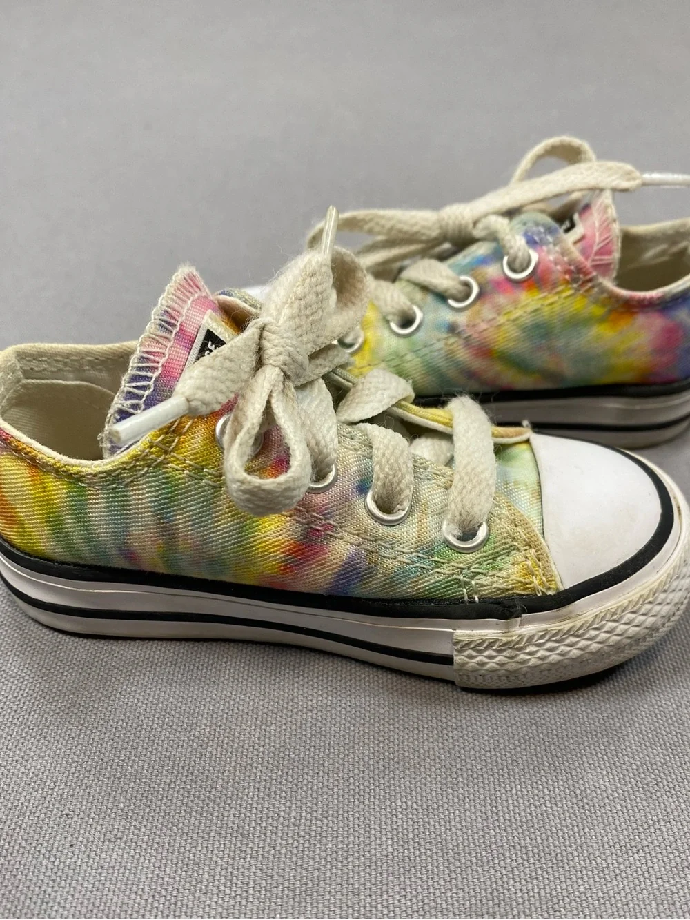 Converse Kids Tie-Dye Canvas Sneakers - White Toe